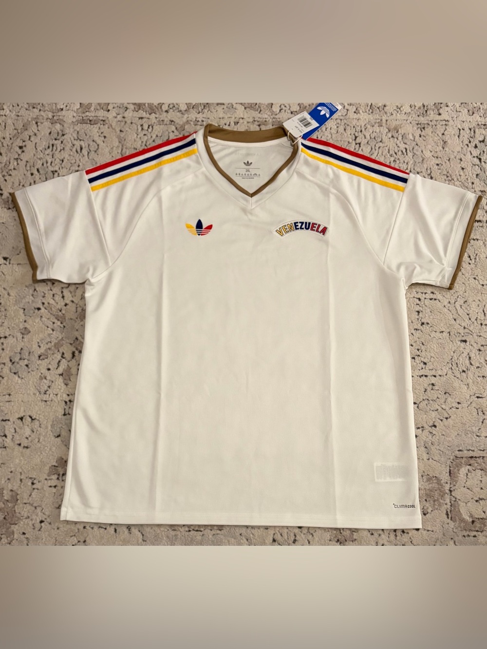Adidas Authentic Venezuela National Team White 2026 Jersey JY5076 Men’s Sz: 2XL - Picture 1 of 7